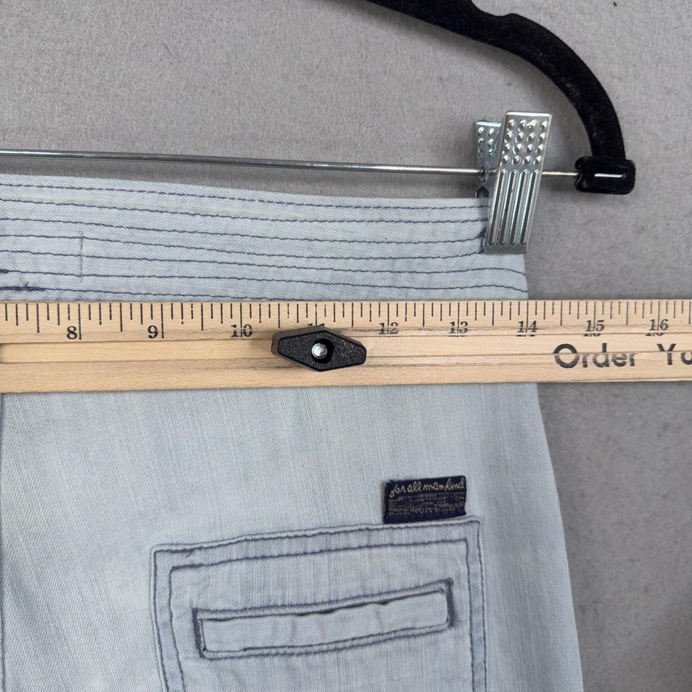 Vintage Seven For All Mankind Jeans Womens 26 Wide Leg Baggy Flare Denim USA Y2K - Picture 12 of 16